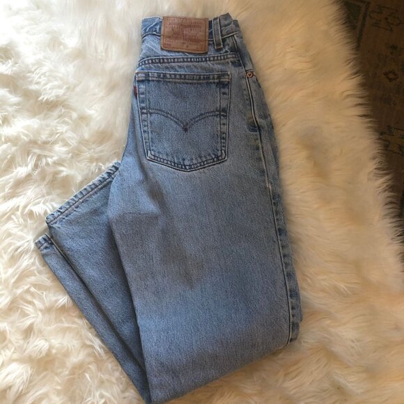 Levi's Denim - Vintage 80s Levi’s 550 relaxed fit  distressed